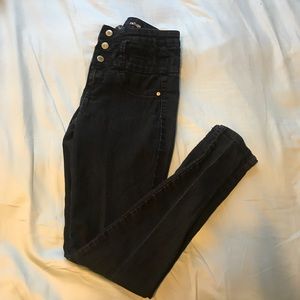 High waisted skinny jeans